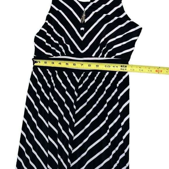 INC INTERNATIONAL CONCEPTS Black Striped Sleeveless Maxi Dress Sz S - Picture 6 of 8